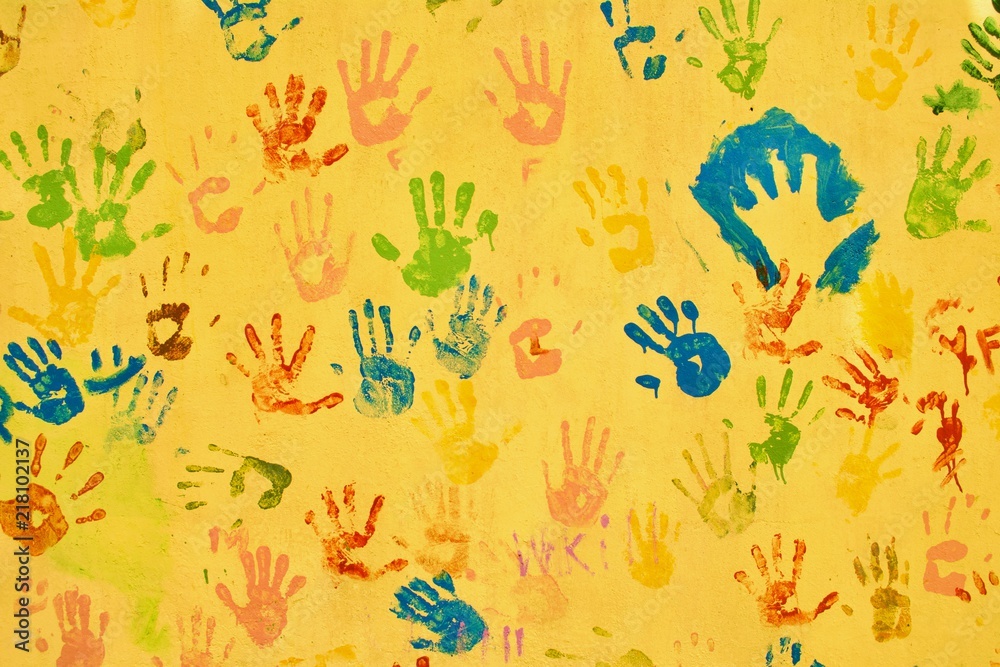 Handprints on Wall in Parque Camino de Cruzes