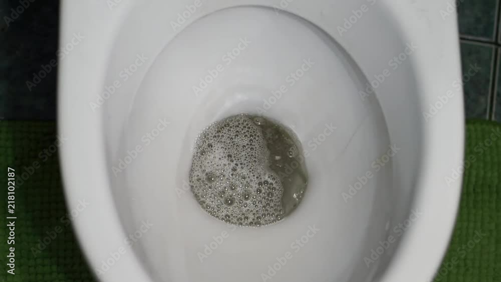 Washout of water in a toilet tank. Washout of water in a toilet tank.