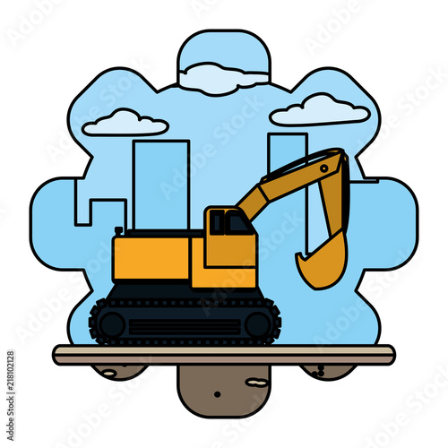 color industry excavator equipment construction service