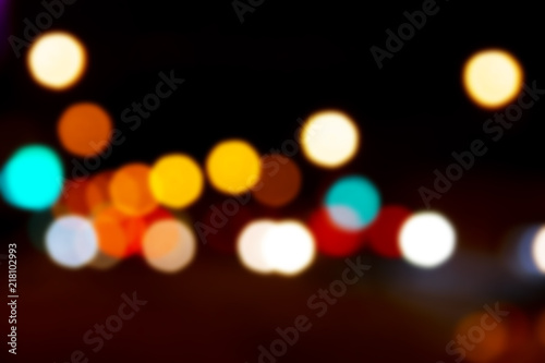 Bokeh with multi colors. Festive lights bokeh background. Defocused bokeh lights. Blurred bokeh. Bokeh light vintage background. Abstract colorful defocused dot. Soft focus. Soft lighting © Aleksei