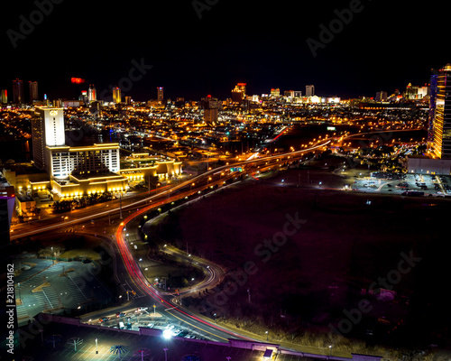 Obraz na płótnie Atlantic City at night w salonie