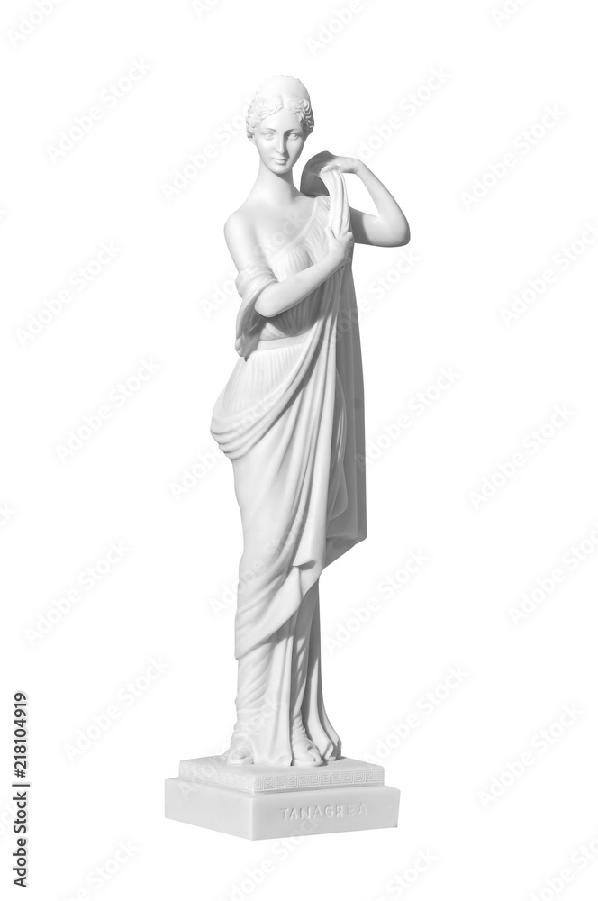 statue woman on a white background