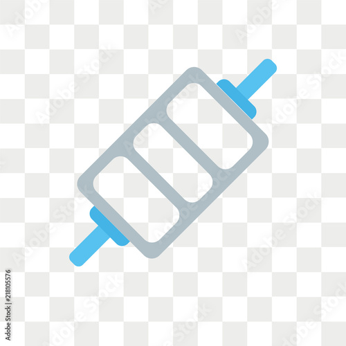 Triceps bar vector icon isolated on transparent background, Triceps bar logo design