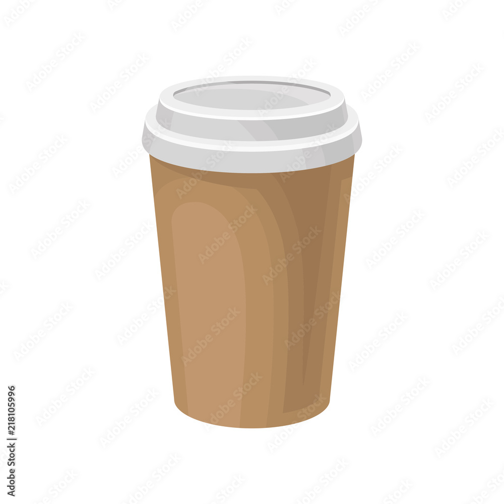 Paper take away coffee cup packaging template vector Illustration on a white background Paper take away coffee cup packaging template vector Illustration on a white background
