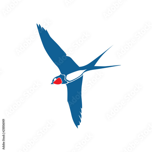 Swallow icon. Flat illustration of swallow vector icon for web