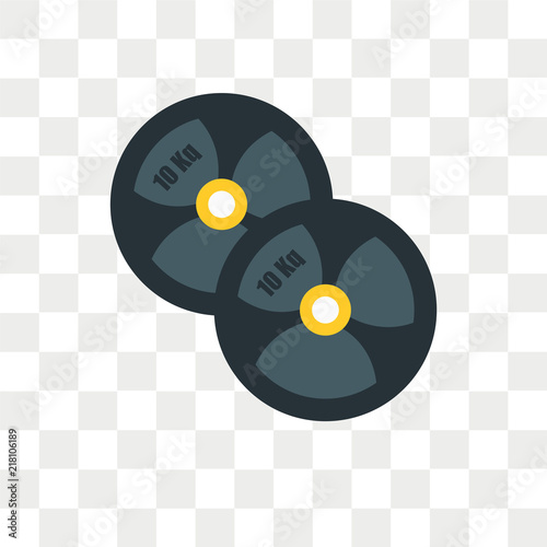 Bilde på lerret Weight plates vector icon isolated on transparent background, Weight plates logo