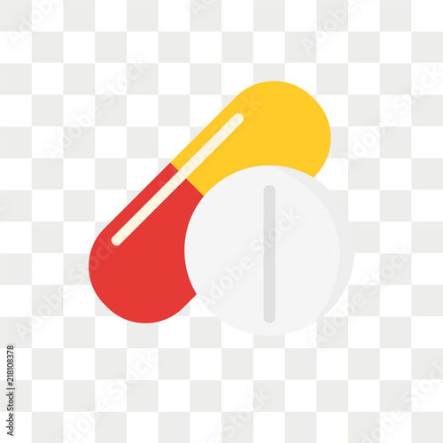 Pill vector icon isolated on transparent background, Pill logo design