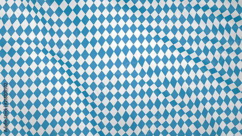 Bavarian fluttering flag, imitation of waves on the flag.