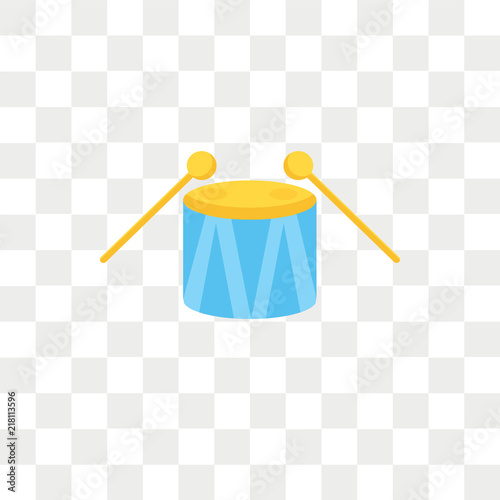 Drums vector icon isolated on transparent background, Drums logo design