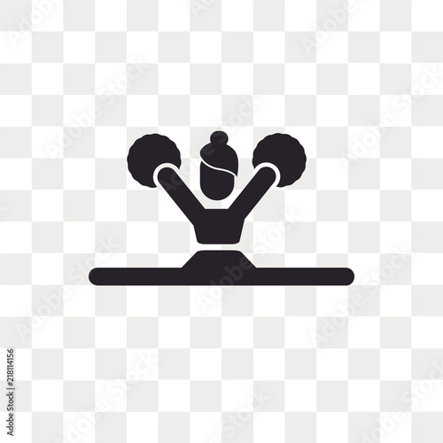 Cheerleader vector icon isolated on transparent background, Cheerleader logo design