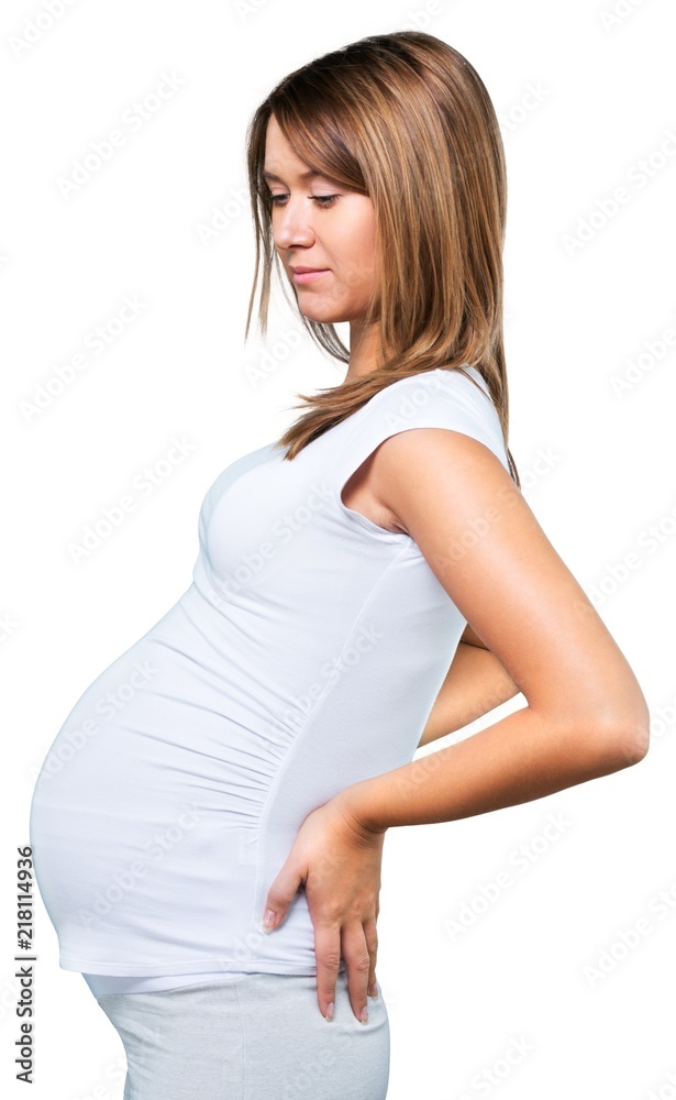 Portrait of a Pregnant Woman Having Backache Portrait of a Pregnant Woman Having Backache