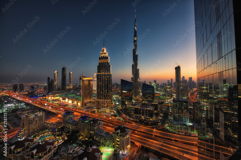 Downtown Dubai City skyline