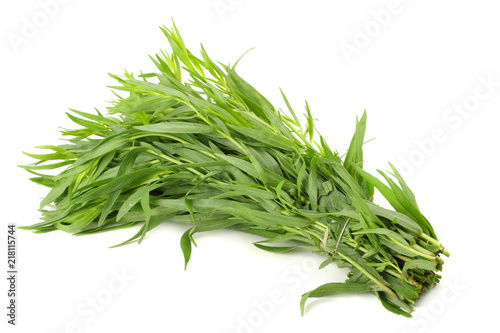 Tarragon leaves ( Artemisia dracunculus ) isolated on white background © Dmytro