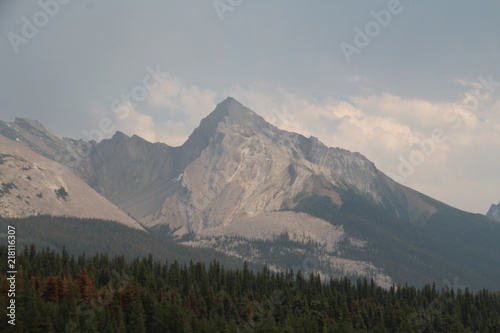 Mountain By Maligne Lake, Jasper National Park, Alberta