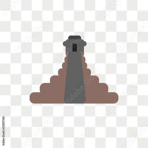 Chichen Itza vector icon isolated on transparent background, Chichen Itza logo design