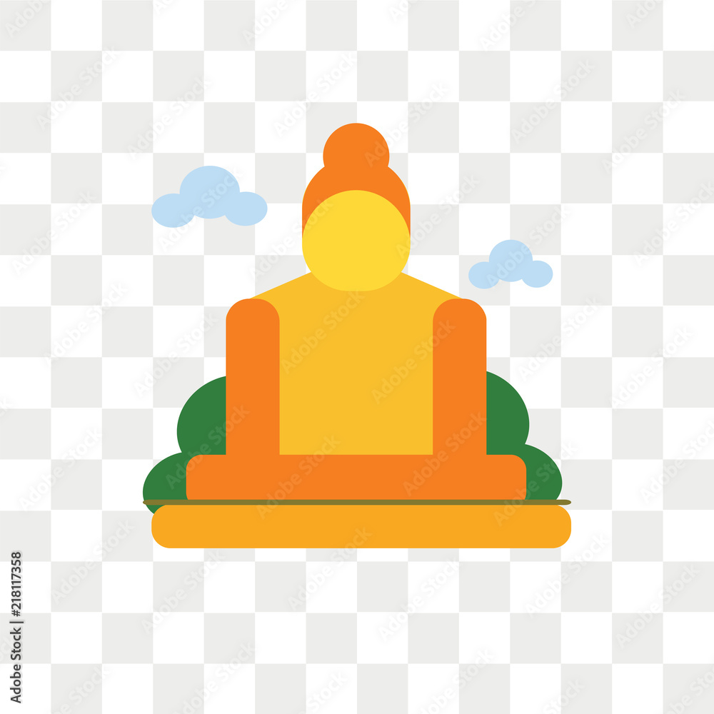 Great buddha of thailand vector icon isolated on transparent background, Great buddha of thailand logo design Great buddha of thailand vector icon isolated on transparent background, Great buddha of thailand logo design