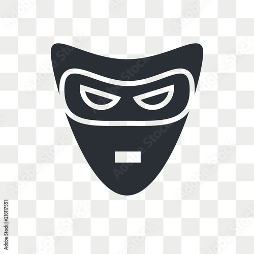 Mask vector icon isolated on transparent background, Mask logo design