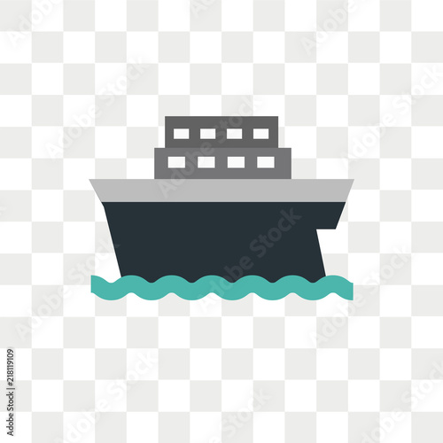 Ship vector icon isolated on transparent background  Ship logo design