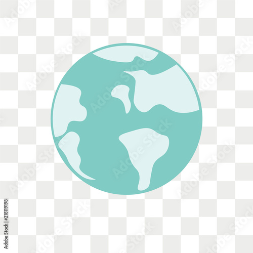 Planet earth vector icon isolated on transparent background, Planet earth logo design