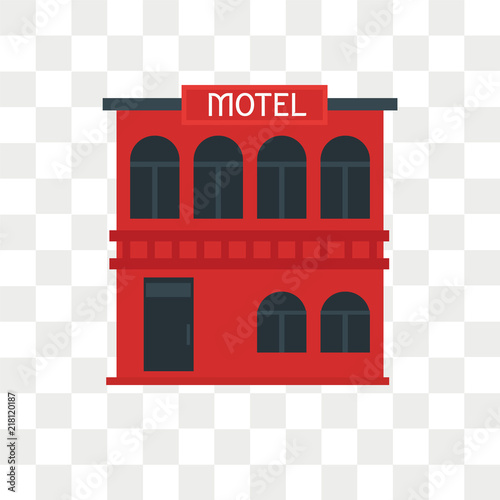 Motel vector icon isolated on transparent background, Motel logo design
