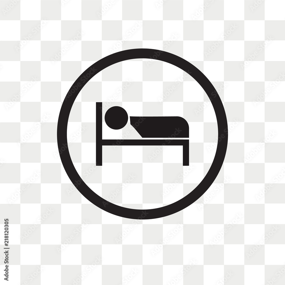 Sleeping vector icon isolated on transparent background, Sleeping logo ...