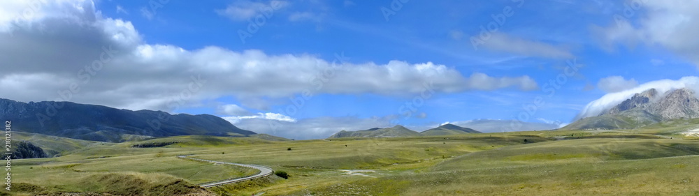 Panoramic in Gran Sasso National Park in Abruzzo, Italy Panoramic in Gran Sasso National Park in Abruzzo, Italy
