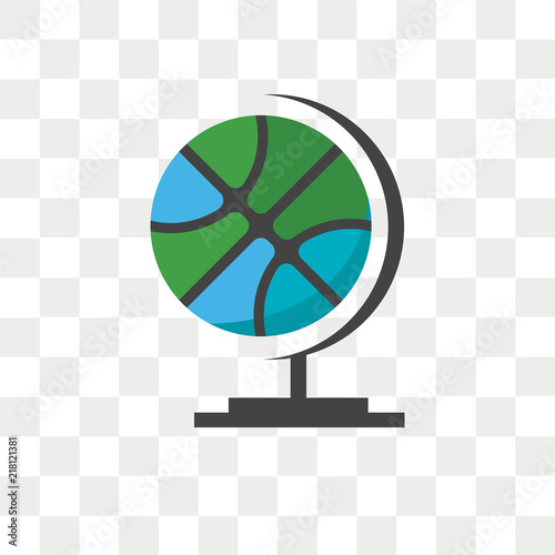 Earth globe vector icon isolated on transparent background, Earth globe logo design