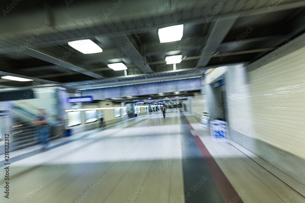 Blurred Subway Station