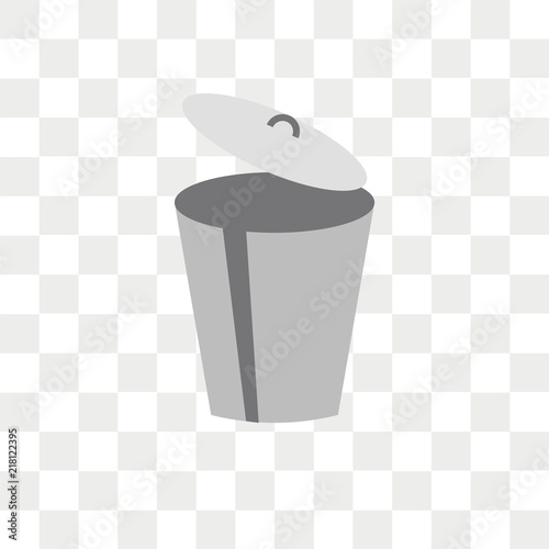 Trash vector icon isolated on transparent background, Trash logo design