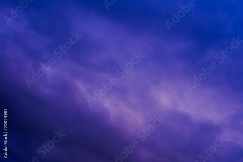 the sky in the evening