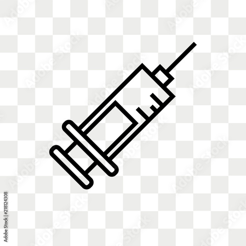 Syringe vector icon isolated on transparent background, Syringe logo design