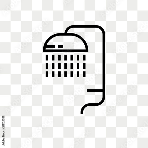 Shower vector icon isolated on transparent background, Shower logo design
