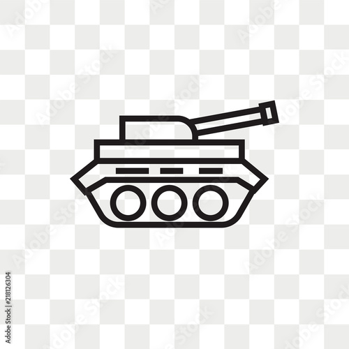 Tank vector icon isolated on transparent background, Tank logo design