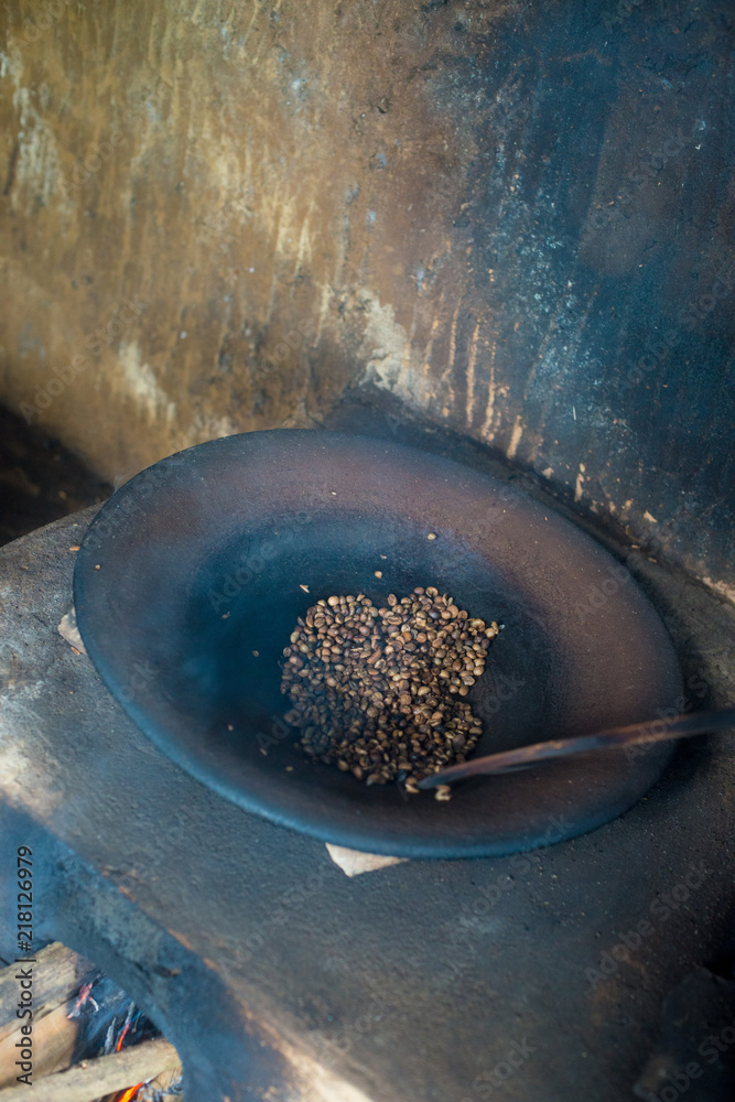 Coffee beans on the tree in Bali, Indonesia. Kopi Luwak is the most