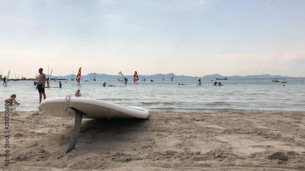 Enjoying the beach and practicing water sports