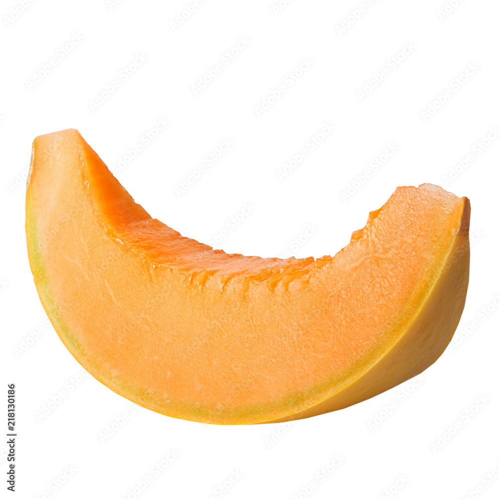 slice of melon  isolated on white background