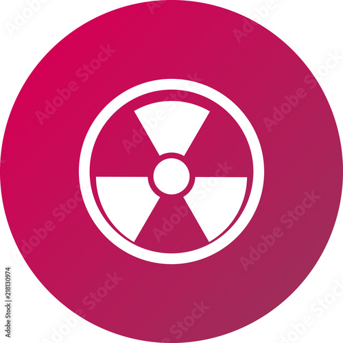 Vector ilustración icono rosa para comercios y web con dibujo de radiación