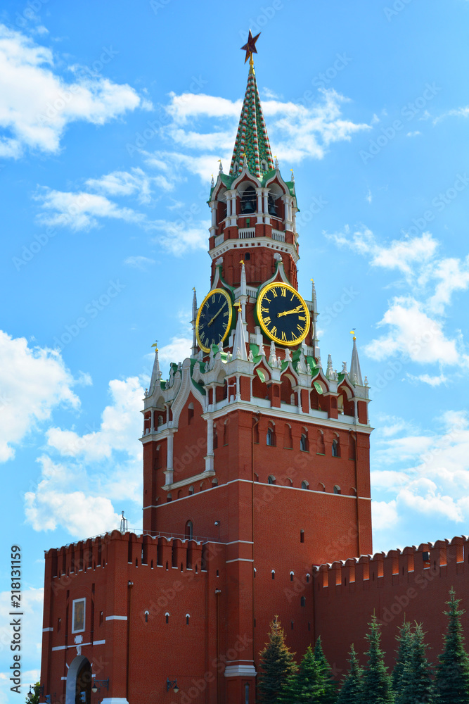 moscow, russia, architecture, tower, kremlin, church, red, cathedral, building, square, sky, star, brick, history, basil, religion, old, travel, dome, orthodox, blue, symbol, culture, temple, city