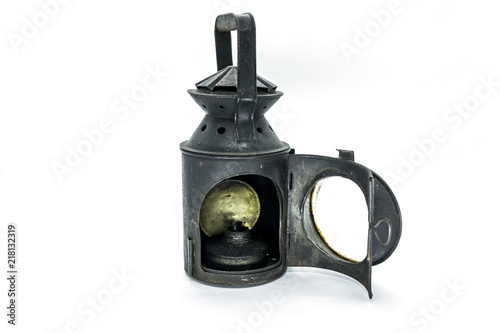 Naklejka Old Candle Holder Isolated In White Background