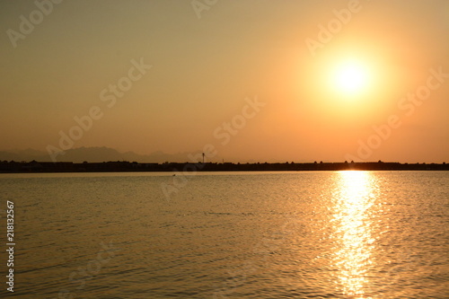 Beautiful sunset at the beach 