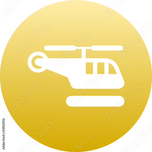 Vector ilustración icono rosa para comercios y web con dibujo de helicóptero