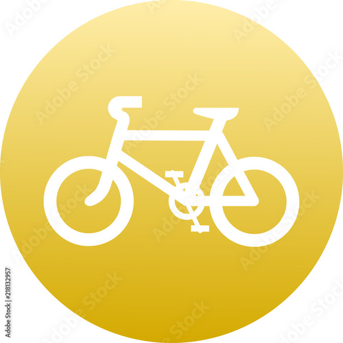 Vector ilustración icono rosa para comercios y web con dibujo de bicicleta