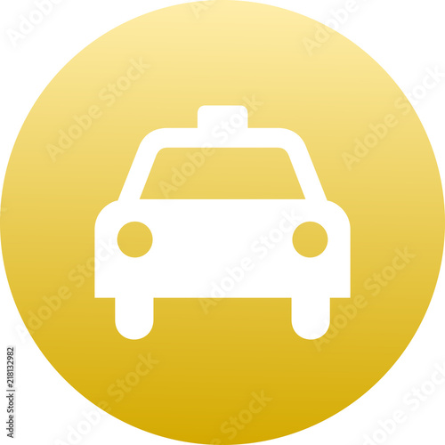 Vector ilustración icono rosa para comercios y web con dibujo de taxi
