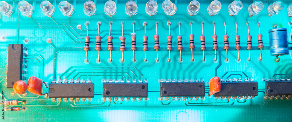 Circuit board close up