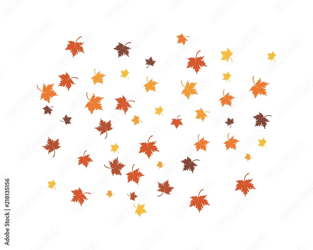 Fototapeta premium autumn Leaf background concept template vector illustration