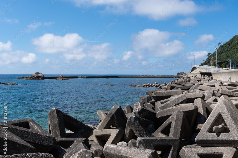 消波ブロックのある海 新潟県 Stock Photo Adobe Stock