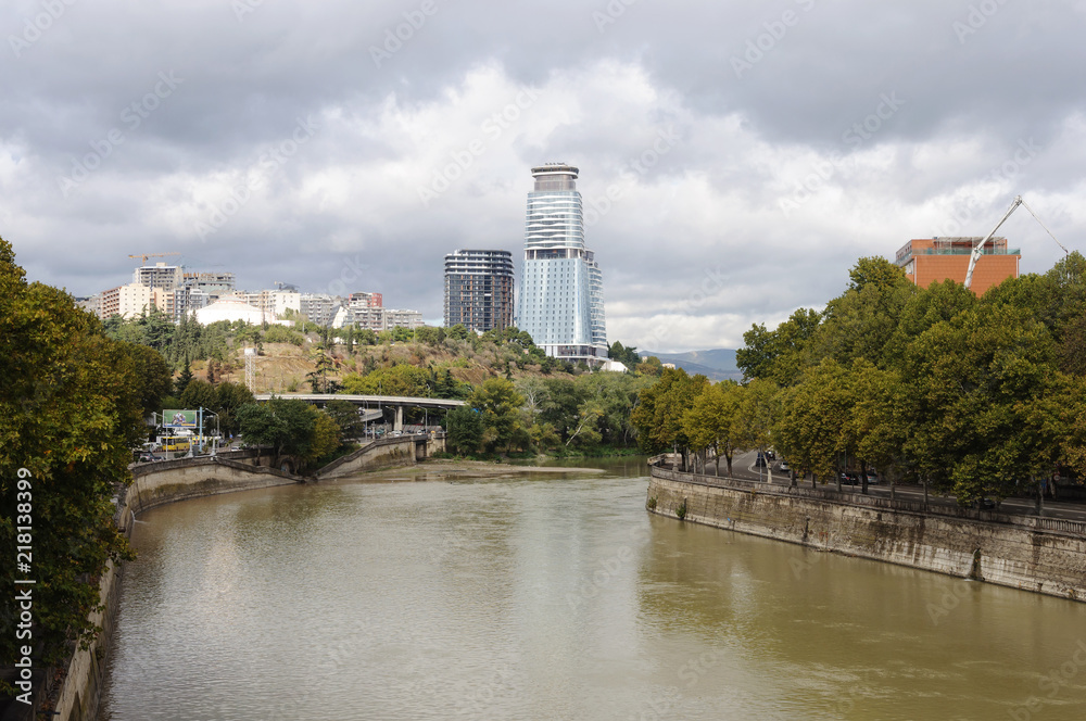 Kura river in Tbilisi