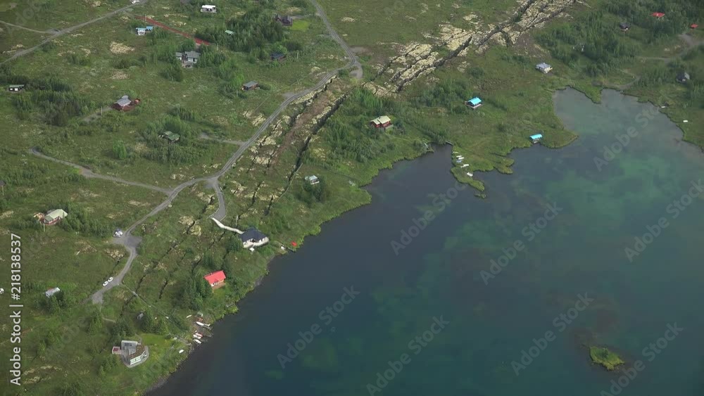 Thingvellier national park in Iceland (aerial view; 4K) Thingvellier national park in Iceland (aerial view; 4K)