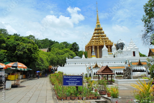 Tourists and Buddhists came respect Lord Buddha’s footprint at Wat Phra Phutthabat Ratchaworamahawihan.