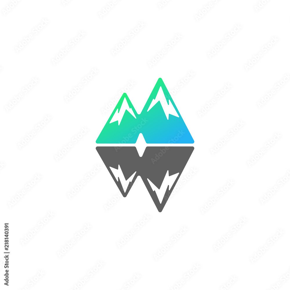 Letter Initial Monogram M Or Mm For Mountain Design Template Stock  Illustration - Download Image Now - iStock